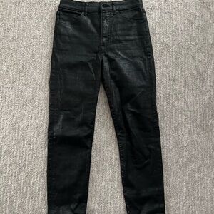 Express Black Textured Trousers